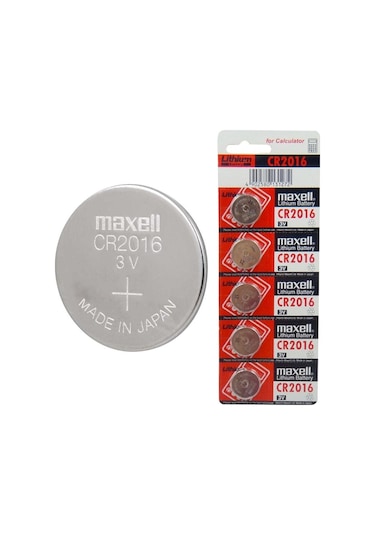 Maxell CR2016 3V Lityum Kartela Düğme Pil 5'li