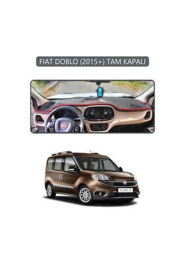 Fıat Doblo 2015+ Tam Kapalıtorpido Koruma Halısı Gri Kenar