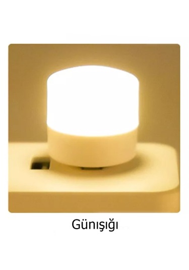 Mini Ampul 1w Taşınabilir Usb Led Işık - Powerbank Laptop Pc Uyumlu Günışığı Renk Gün Işığı