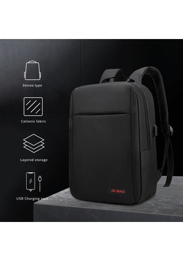 Createtech Xindoker Sırt Çantası Usb Şarj Portlu Geniş Kapasiteli İş Ve Seyahat Çantası Lacivert Lacivert