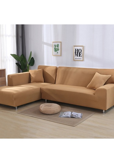 Yifomall Krem Renkli 145-185cm İki Kişilik Yüksek Elastik Kumaş Divan Kılıfı - Tamamen Kaplayan, Pet Ve Çocuk Dostu, Yıkanabilir, Koltukları Koruyan Dekoratif Örtü DiğER