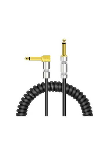 Flybuy Ts Pu Profesyonel Maiyame Konnektörlü, Kıvrımlı Kaplama Kablosu Kablo İçin Gitar/bas Gitar Esnek Elektro Altın 3m 1/4 - Tg