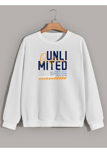 2'li Unlimited-exp Edition Baskılı Erkek Çocuk Beyaz-gri Sweatshirt Beyaz - Gri