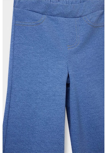 Defacto Wide Leg Jean Görünümlü Mavi Kız Bebek Pantolon F3780a5/be394 Mavi
