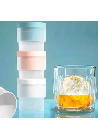 Didadodo Yuvarlak Silikon Kalıp, Çok Renkli Buzluk Kovası - Ev Yapımı Çok Renkli Çok Renkli