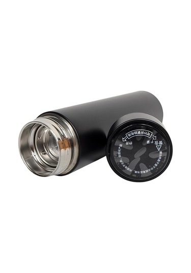 Kişiselleştirilebilir Dereceli Termos 05 Lt Siyah Renk Siyah