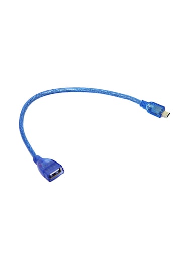5 Pin Mini Usb Erkek - Usb Dişi Kablo 20Cm