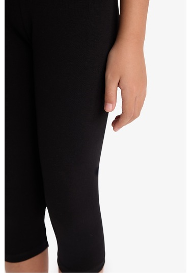 DeFacto Kız Çocuk Midi Tayt B5656A825SMBK81 Siyah