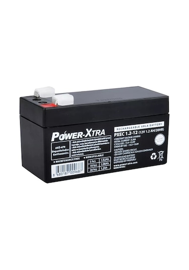 Power-Xtra EcoLead PXEC1.2-12 12 V 1.2 Ah Kuru Akü