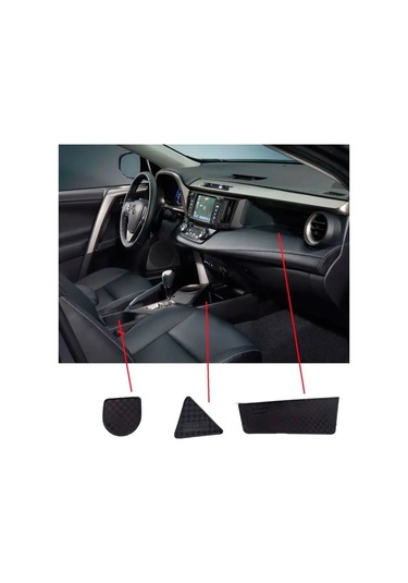 Gradicom Toyota Rav4 2012-2015 Model İçin Kum Bardaklık Ve Eşya Yerlerine Uygun Paspaslar 163799968
