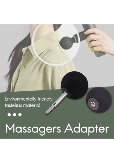 Anjiexun 6 Adet/takım Kas Gevşeme Masajı Yapboz Elektrikli Perküsyon Uçları Siyah