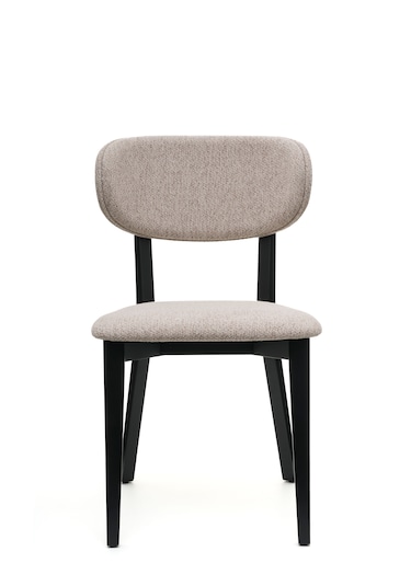 Rapsodi Siyah Ahşap 6'lı Mutfak Salon Yemek Odası Sandalyesi