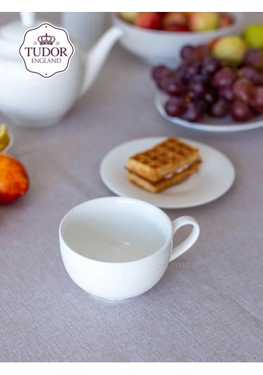 Tudor England Royal Sutton 350 Ml Çay Kupası, Tabağıyla Kutu İçinde 198200183 Beyaz