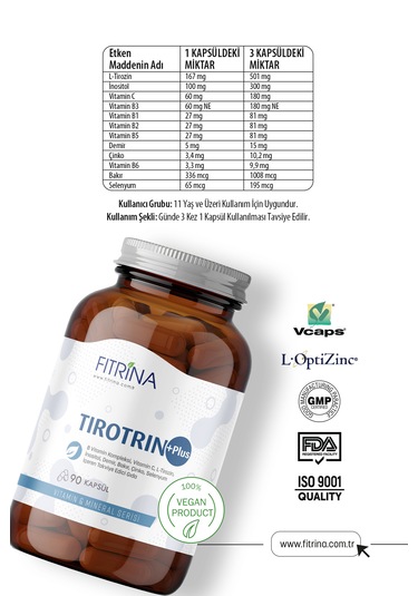 Fıtrina Tırotrın Plus 90 Kapsül