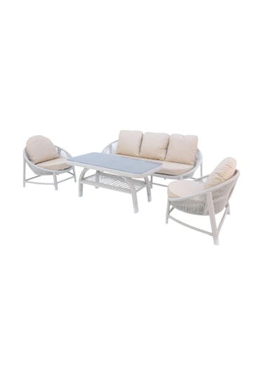 Marise Üçlü Rattan Bahçe Oturma Grubu 3+1+1+sehpalı Bahçe Takımı