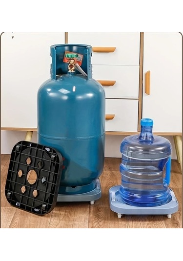 Dashanshop Evrensel Tekerlekli Sulu Tip Gaz Silindiri Taşıma Tekerlekli Mobil Plastik Depolama Standı