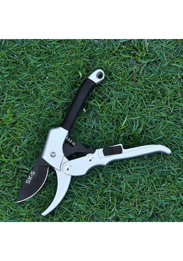 Kangvka Bahçe Budama Makası, 20 Mm Çapta Kesim, Sk5 Çelik Bıçak, Ergonomik Grip, Manuel Kayar Sistemli Siyah Budama Bıçağı