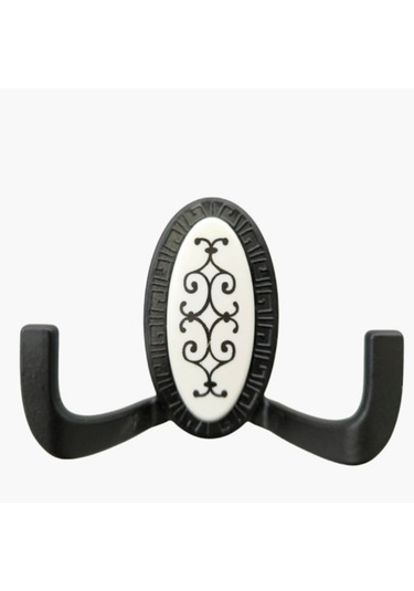 100 Adet Metal Vestiyer Askılığı - Mat Siyah, Desenli, Dayanıklı, Elbise Ve Mobilya Askılığı Siyah - Beyaz