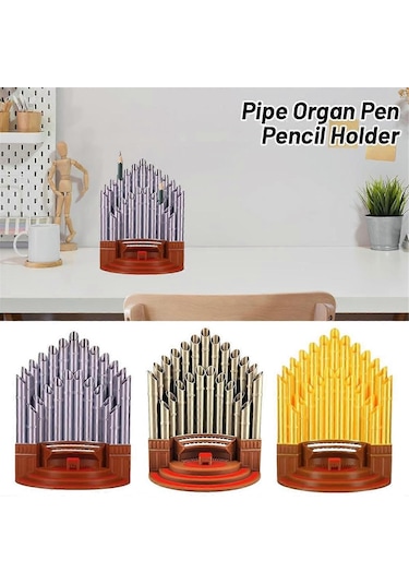 Ganzhoushop Boru Organ Kalem Kalemlik, Komik Kalemlik Masaüstü Dekorasyonu, Boru Organ Şekilli Masaüstü Kalemlik