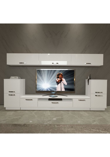 Decoraktiv Trendstyle 9 Slm Tv Ünitesi Tv Sehpası Beyaz