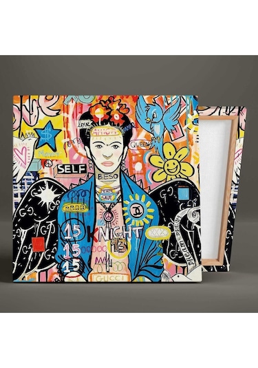 Efsane Ressam Sokak Sanatı Grafiti Kare Hd Baskı Kanvas Tablo
