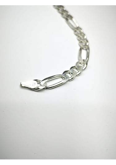 Omar Silver Erkek Figaro Gümüş Bileklik 6,5 Mm