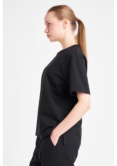 Lescon Kadın Kısa Kollu T-shirt 25n-2119 Siyah