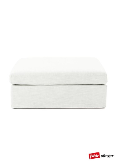 Mode Siesta Pro Kuş Tüyü Puf 01 Kırık Beyaz Keten Kumaş