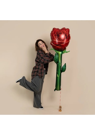 Davajdarit' Büyük Gül Balonlar 3 Adet. The Text You Provided Translates To Giant Rose Balloons 3 Pc. 439664408 Kırmızı