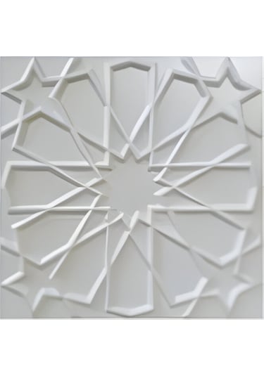 3 Boyutlu Boyanabilir Pvc Duvar Paneli Selçuklu 50-50 Cm 4 Adet-1 Metrekare