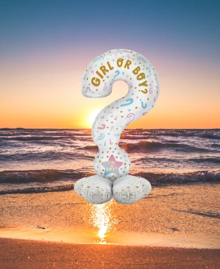Folyo Balon Soru İşareti 60x110cm Cinsiyet Partisi Ayakta Durabilen Cinsiyet Partisi Temalı Folyo Balon Diğer