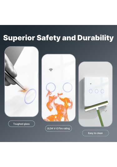 Trendooze Zamanlama Yangın Wifi Uzaktan Uygulaması Tuya Tek Sıfır Sesli Evrensel Dokunmatik Anahtar Anahtar Anahtar Akıllı Akıllı 1-gang Ge 1-gang