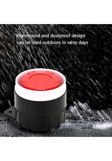 Sones Bj-1k Yüksek Desibel Aktif Buzzer Çift Sesli Elektronik Siren Alarm Duvara Monte Hırsızlık Önleyici Buzzer, Voltaj: 12v Kırmızı Beyaz Siyah