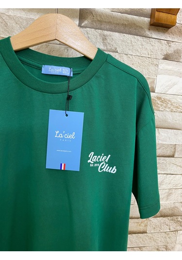 Laciel Paris Club Oversize Çocuk Tişört Yeşil