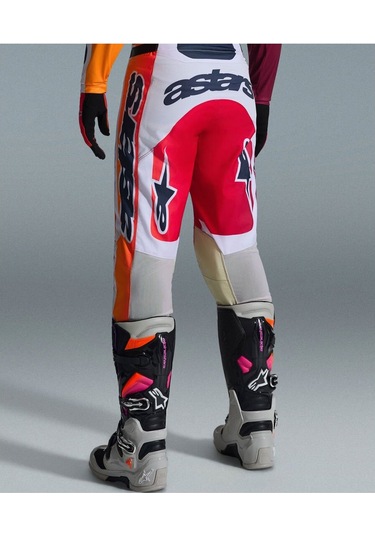 Alpinestars Racer Portl Off-road Motosiklet Pantolonu Kırmızı Beyaz Siyah