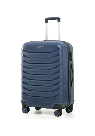 Yefa Pp Polipropilen Kırılmaz Orta & Kabin Boy 2'li Valiz Seti Lacivert