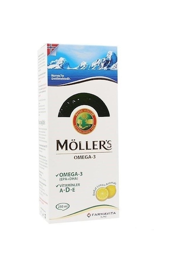Möllers Omega 3 Balık Yağı Şurubu Limon Aromalı 250Ml
