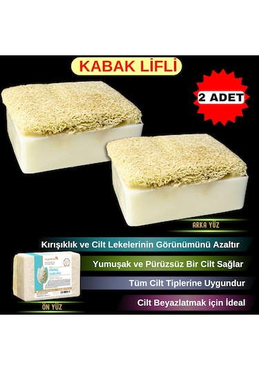 Organicsun Doğal Kabak Lifli Pirinç Sabunu 2 x 120 G
