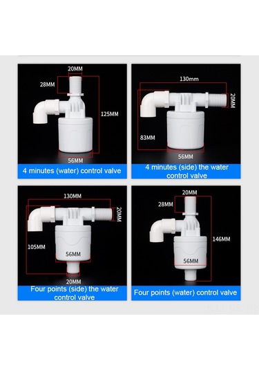 Reedark Otomatik Su Seviyesi Kontrol Valfi, Depo/su Kulesi İçin Su Dolunca Otomatik Durur, 1/2 İnç Üst Giriş, Elektriksiz, Kolay Kurulum Çok Renkli