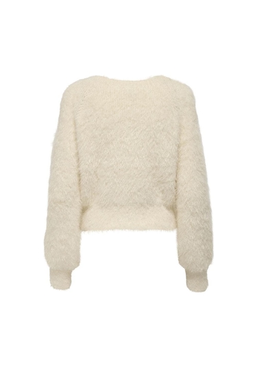 Only Onllulu Ls Rıb Short O-neck Cc Knt Beyaz