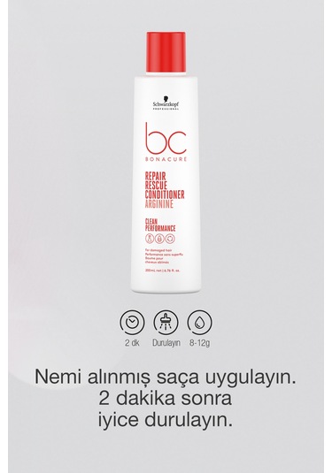 Schwarzkopf Bc Clean Acil Kurtarma Saç Kremi 200 ML