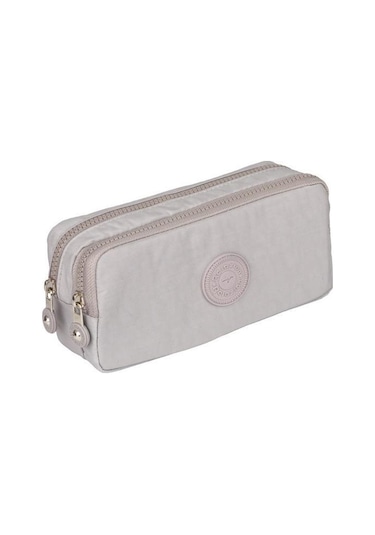 2 Bölmeli Krinkıl Kumaş Su Geçirmez Kalemlik Rlx124-bej