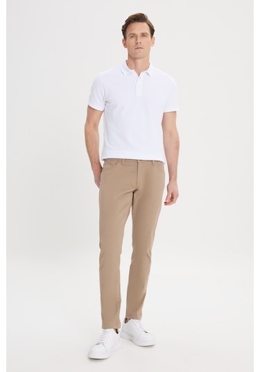 Ac&Co / Altınyıldız Classics Slim Fit Dar Kesim Pamuklu Chino Erkek Pantolon - Camel Ac&Co / Altınyıldız Classics Slim Fit Dar Kesim Pamuklu Chino Erkek Pantolon - Camel