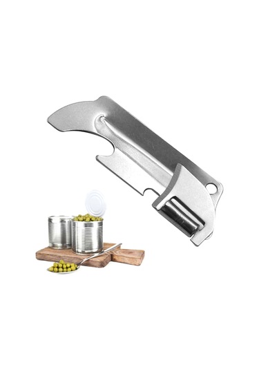 Cilalı Paslanmaz Çelik Konserve Açacağı Katlanabilir Gümüş