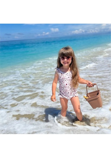 Nuuroo Anne Fırfırllı Uv Korumalı Kız Mayo Etnik Nu405 Çok Renkli