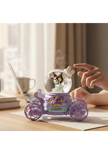 Kuromi Mega Boy Kar Küresi Otomatik Kar Püskürtmeli Işıklı Müzikli
