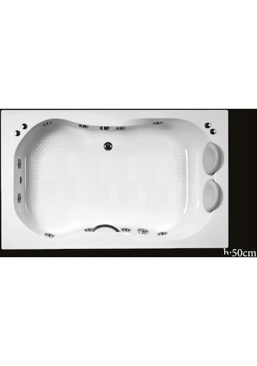 Alika 180 x 100 CM Jakuzi Küvet & Hidromasaj Sistem-2 (8+10 Jet)