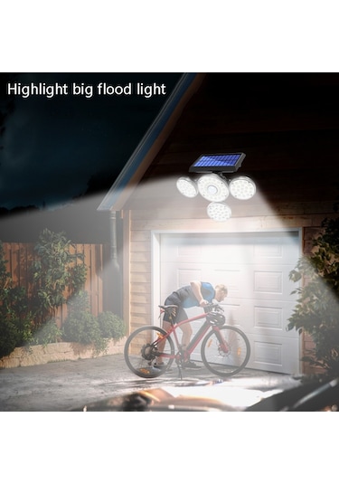 Sones Tg-ty051 4-baş Döndürülebilir Güneş Duvar Lambası Gövde Sensörü Açık Bahçe Su Geçirmez Koridor Bahçe Aydınlatması Sokak Lambası, Spec: 180 Led