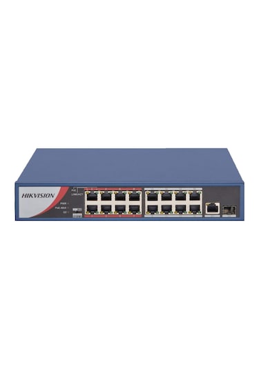 Hikvision Ds-3e0318p-e/m(b) 16 Portlu Poe 130 W 10/100 Fast Ethernet Switch