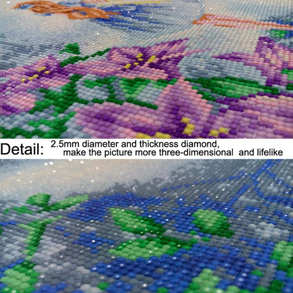 Youmex 25x30cm Kısmi Delikli Kanvaslı, Kristal Ve Özel Şekil Pırlanta, Çerçeve Yok, Tam Set Dıy Pırlanta Boyama A-ı Renk Seçenekli